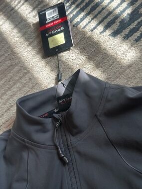 Spyder gray & black zip-up jacket NWT Size M #outdoor #athletic
